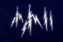 Load image into Gallery viewer, LIGHTNING TRI BOLT PRIME (MAJESTIC SIZE)– STERLING SILVER PENDANT WITH 21″ ELEGANT STERLING SILVER CHAIN
